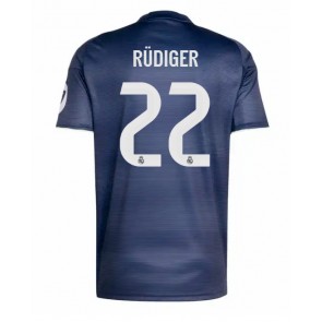 Lacne Muži Futbalové dres Real Madrid Antonio Rudiger #22 2025-26 Krátky Rukáv - Preč